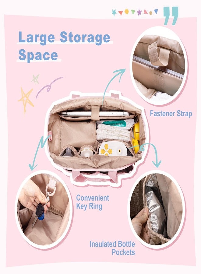 Fasrom Breast Pump Bag Compatible with Spectra S1 S2, Pumping Bag for Work, Portable Breast Pump Storage Travel Tote Bag, Pink - Image 2